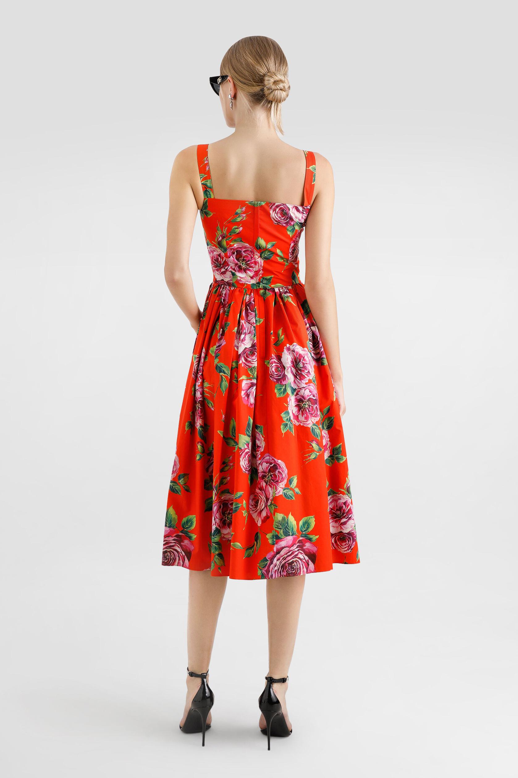 Floral Sleeveless Midi Dress