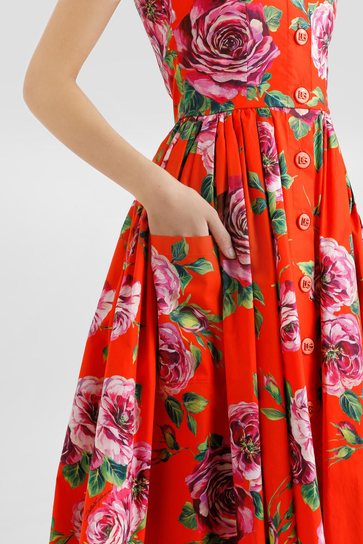 Floral Sleeveless Midi Dress
