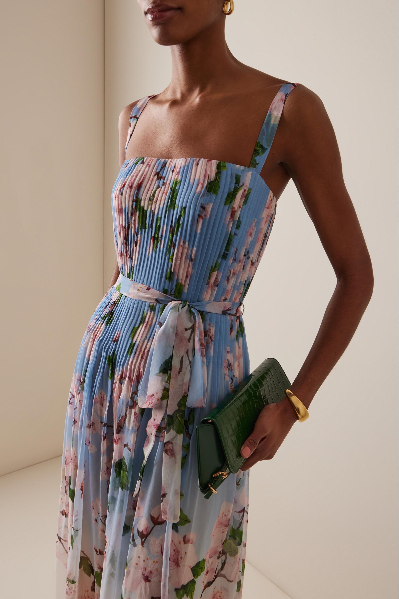 Floral Gradient Color Sleeveless Maxi Dress