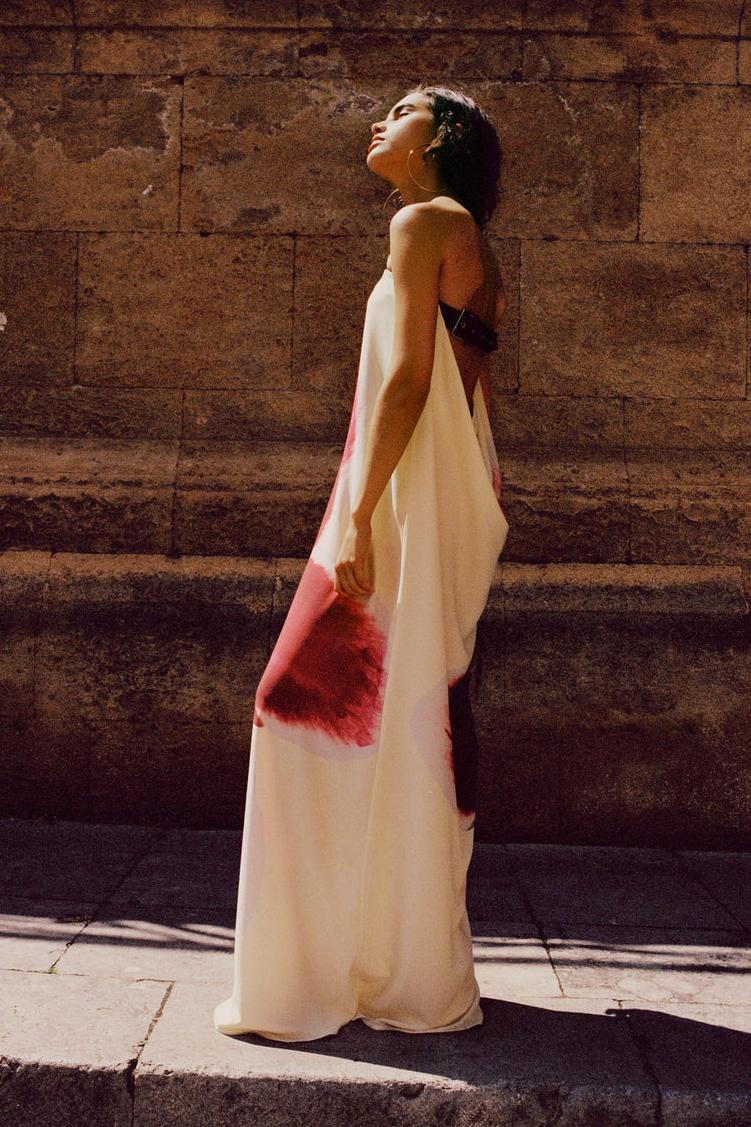 Floral Satin Off Shoulder Maxi Dress