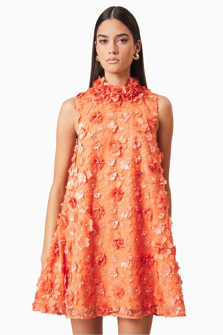 Faux Pearl High Neck Sleeveless Mini Dress