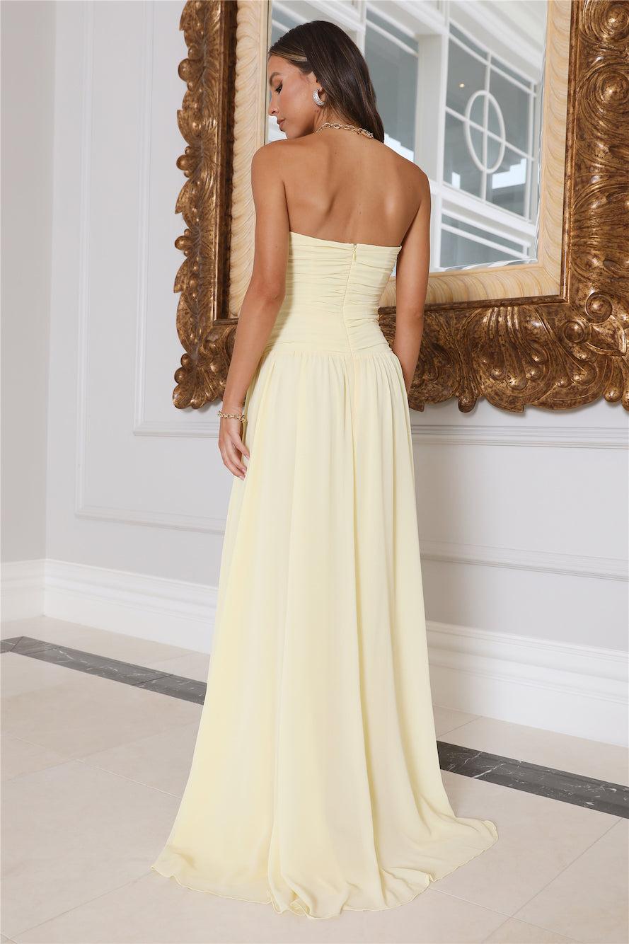 3D Flower Cut-Out Split Maxi Dress