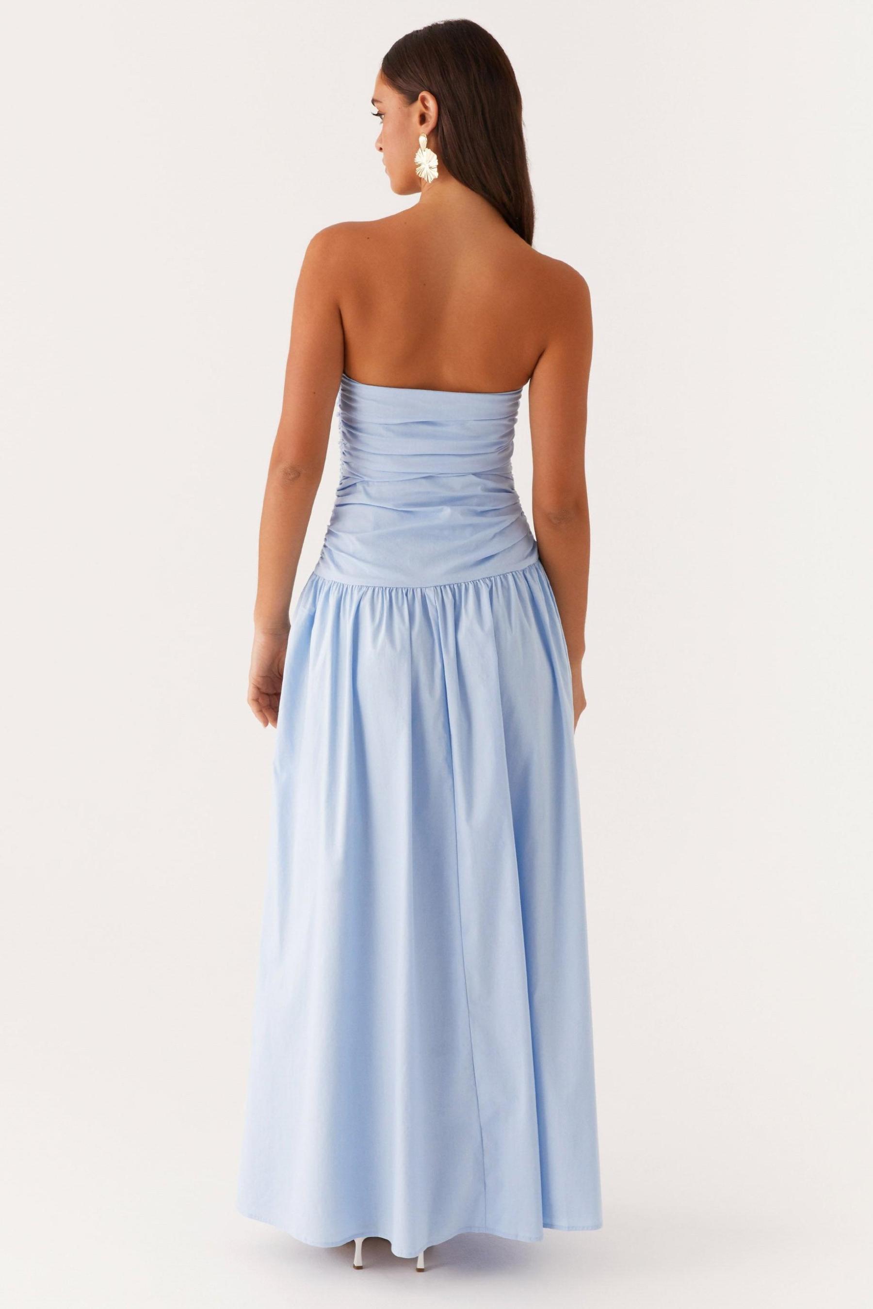 Solid Off Shoulder Gathering Maxi Dress
