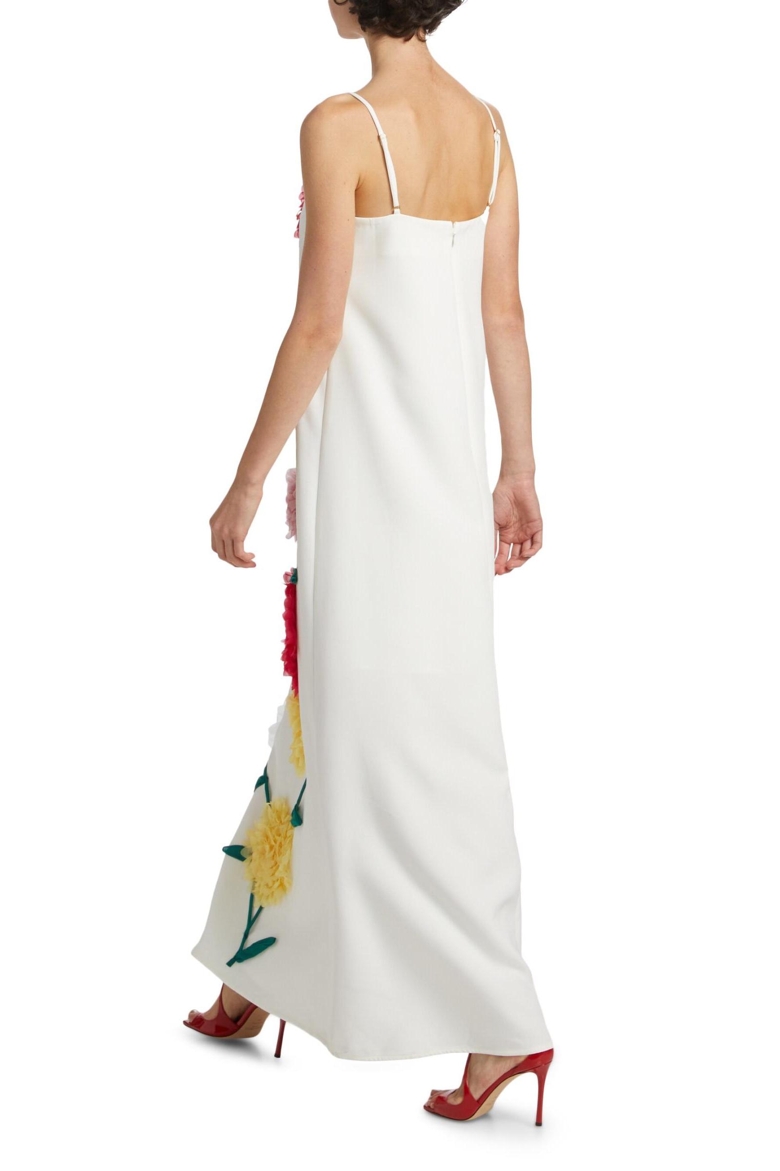 3D Flower Sleeveless Backless Midi Dress