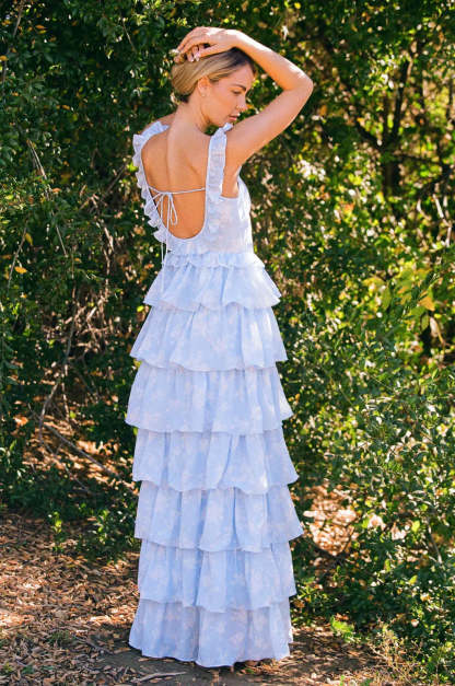 Floral Ruffle Maxi Dress