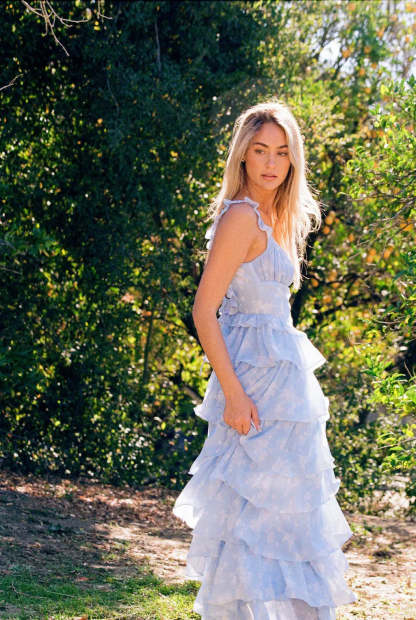 Floral Ruffle Maxi Dress