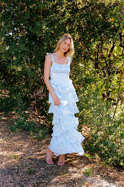 Floral Ruffle Maxi Dress