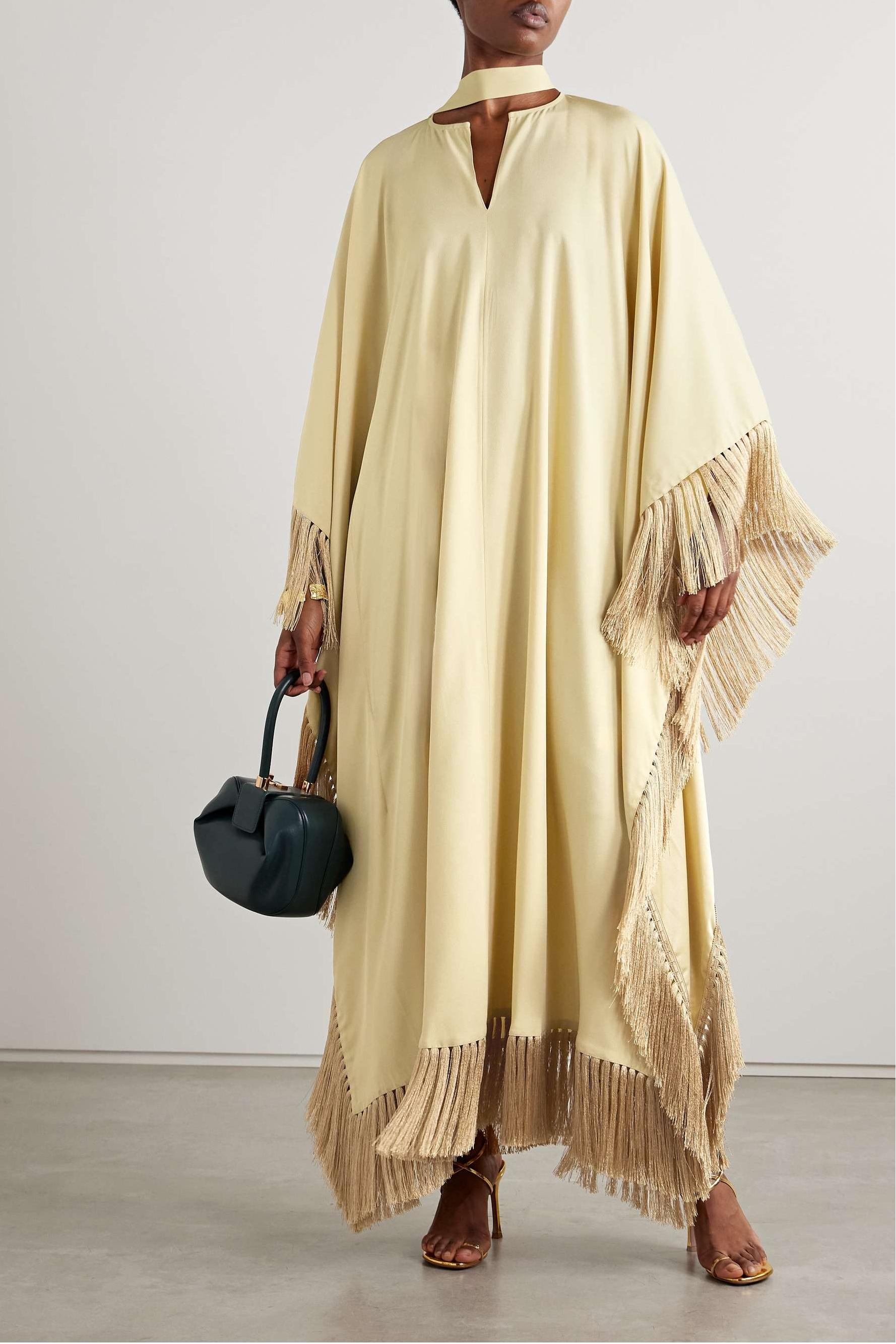 Tassel Batwing Sleeve Maxi Dress
