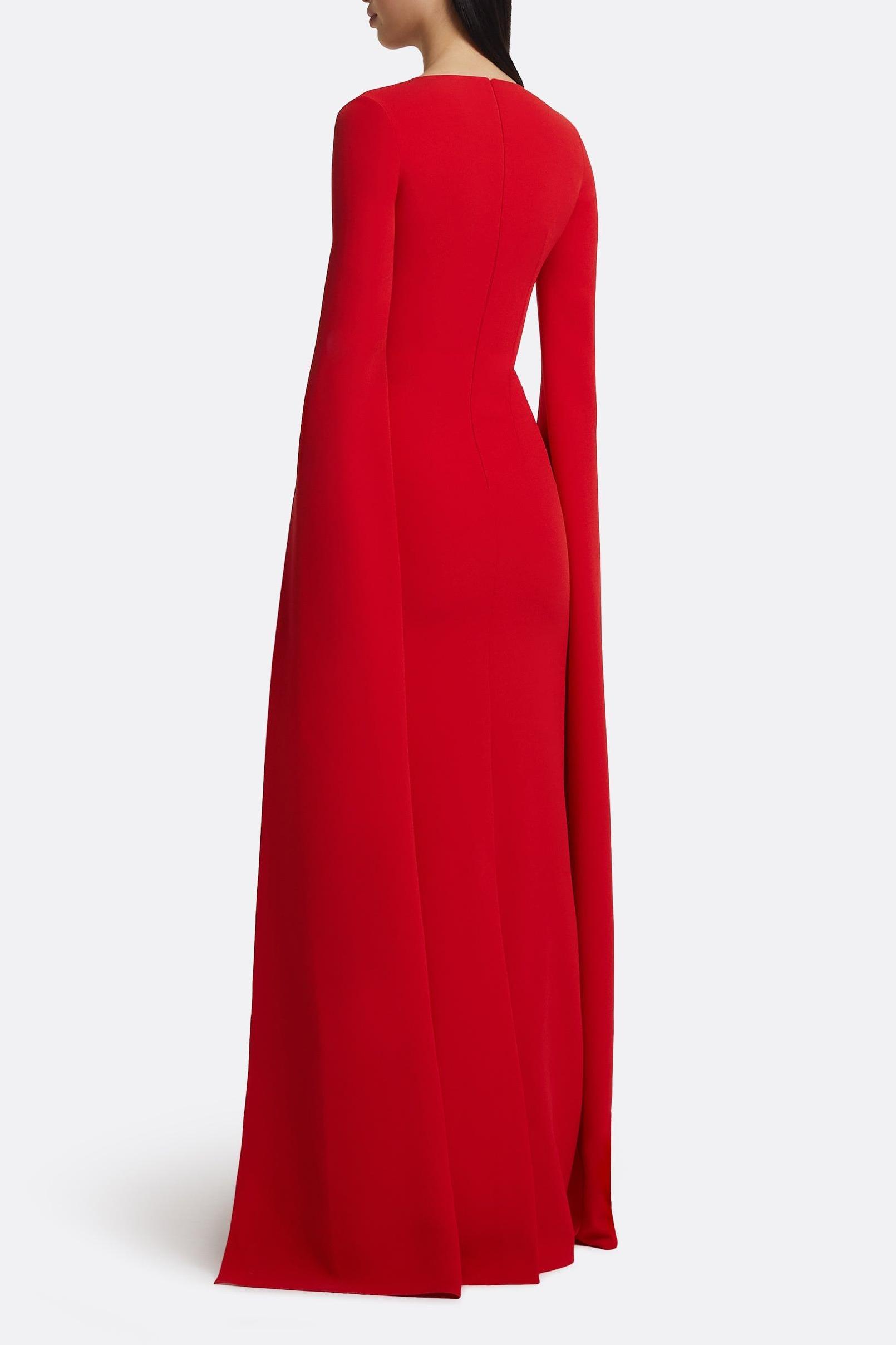Embroidered Long Sleeve Maxi Dress