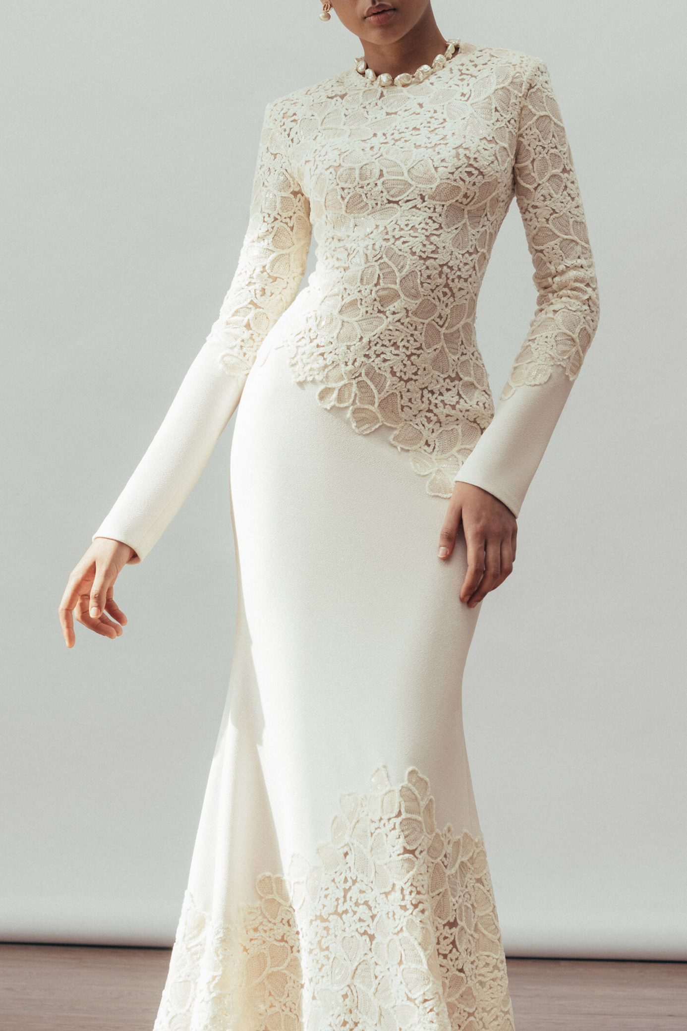 Sequin Splicing Long Sleeve Maxi Dress