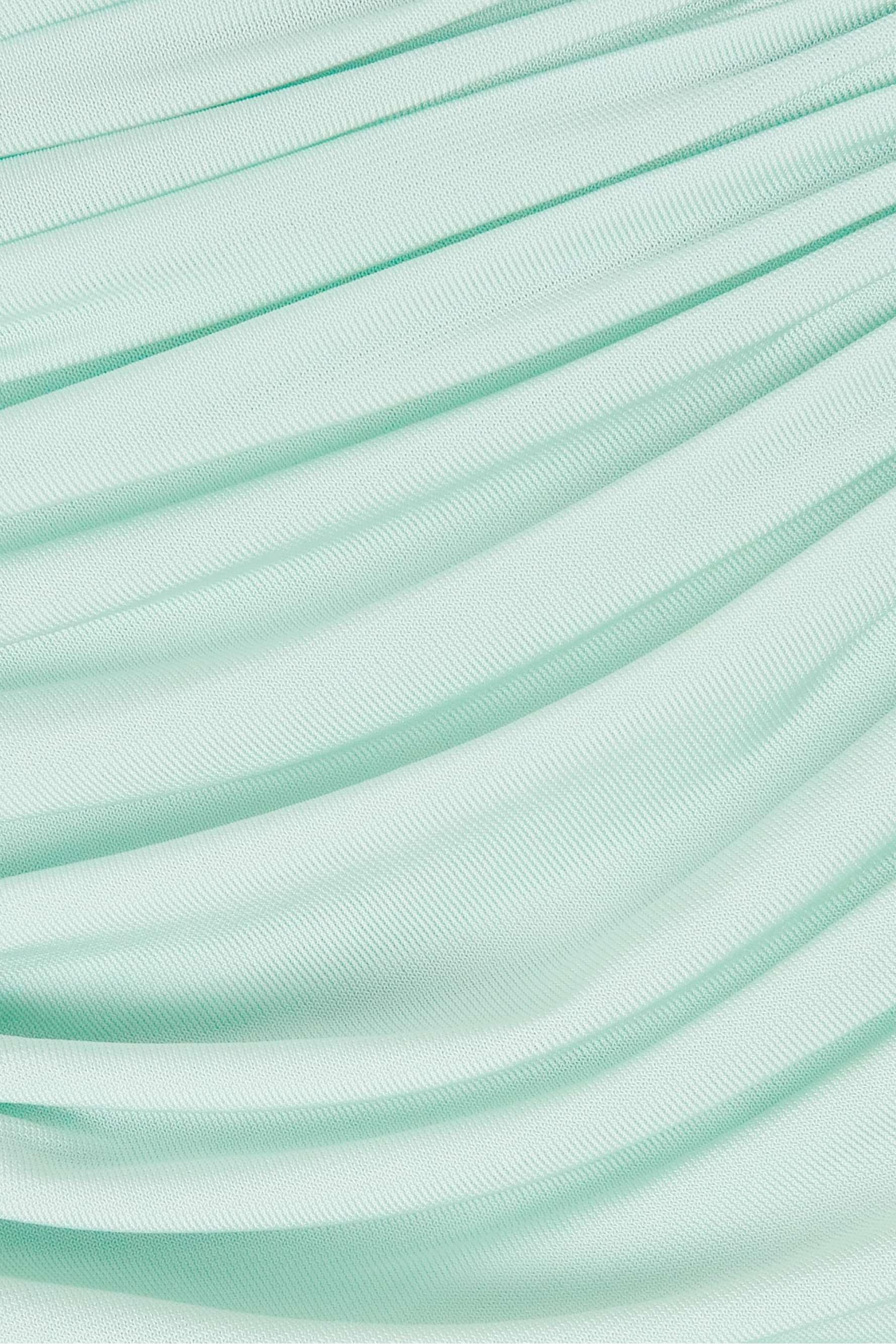 Jersey Gathering High Neck Maxi Dress