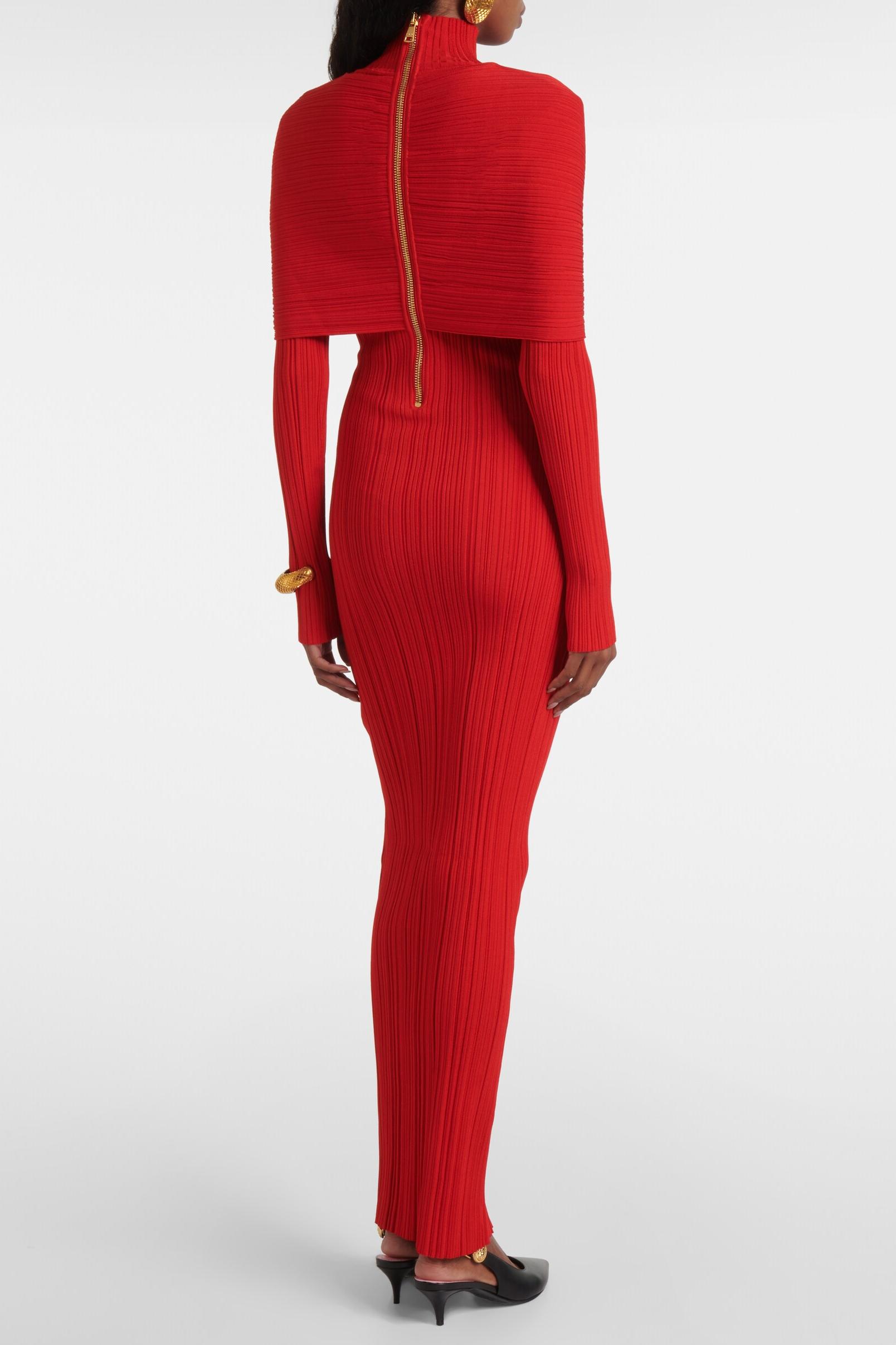 Knit Long Sleeve High Neck Maxi Dress