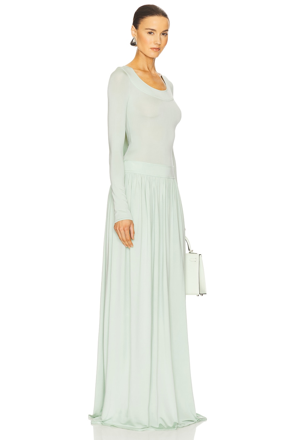 Jersey Lace-Up Backless Midi Dress