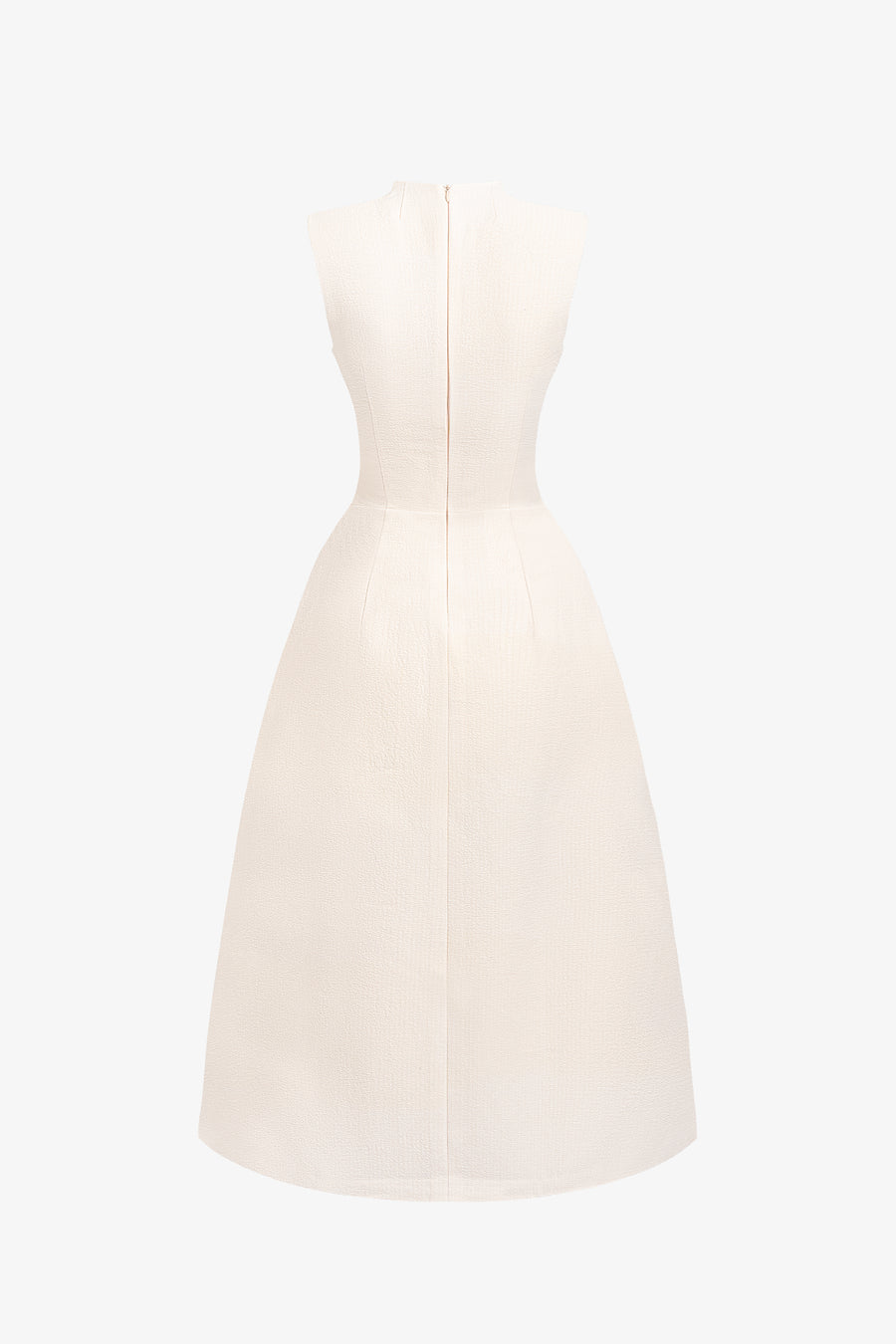 V-Neck Ruched Midi Dress With Cape