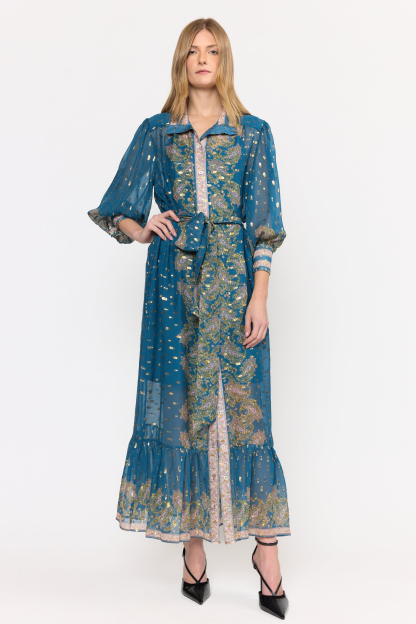 Paisley Print Luxury Midi Dress