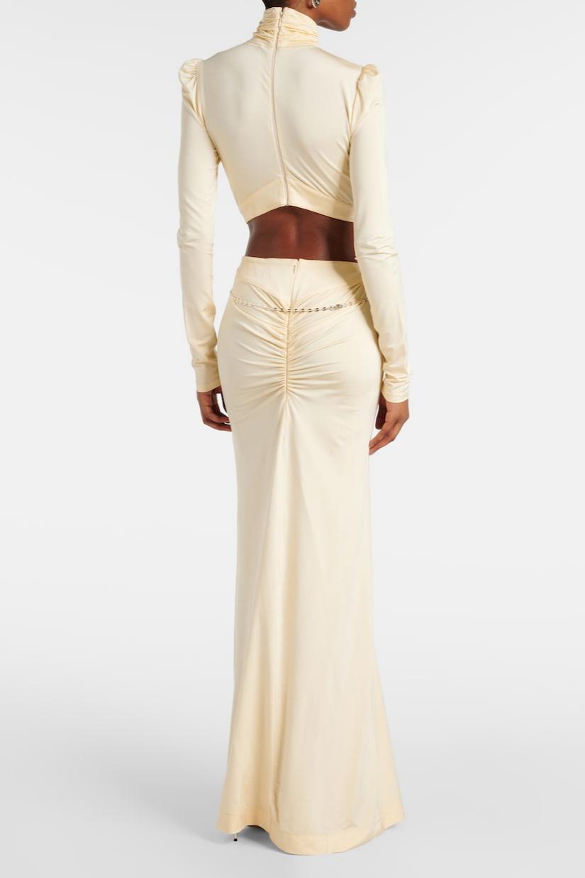Jersey Cut-Out Embellished Maxi Dress