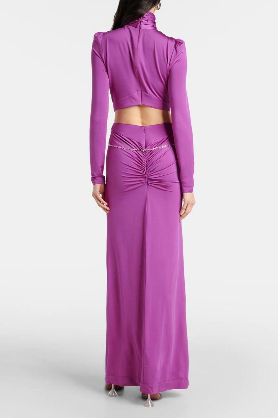 Jersey Cut-Out Embellished Maxi Dress