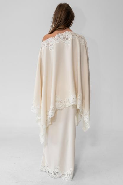 Satin Lace One Shoulder Top & Maxi Skirt Set