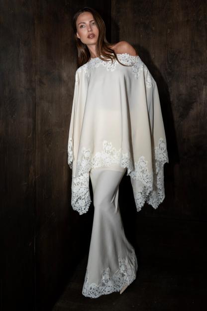 Satin Lace One Shoulder Top & Maxi Skirt Set