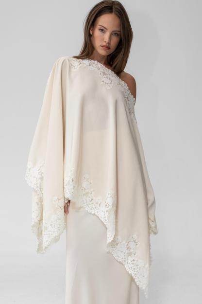 Satin Lace One Shoulder Top & Maxi Skirt Set