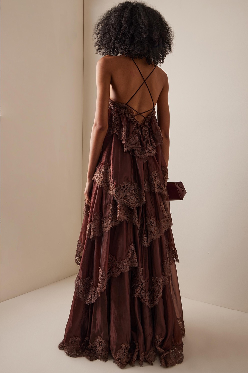Lace Ruffle Slip Maxi Dress – JardinVue