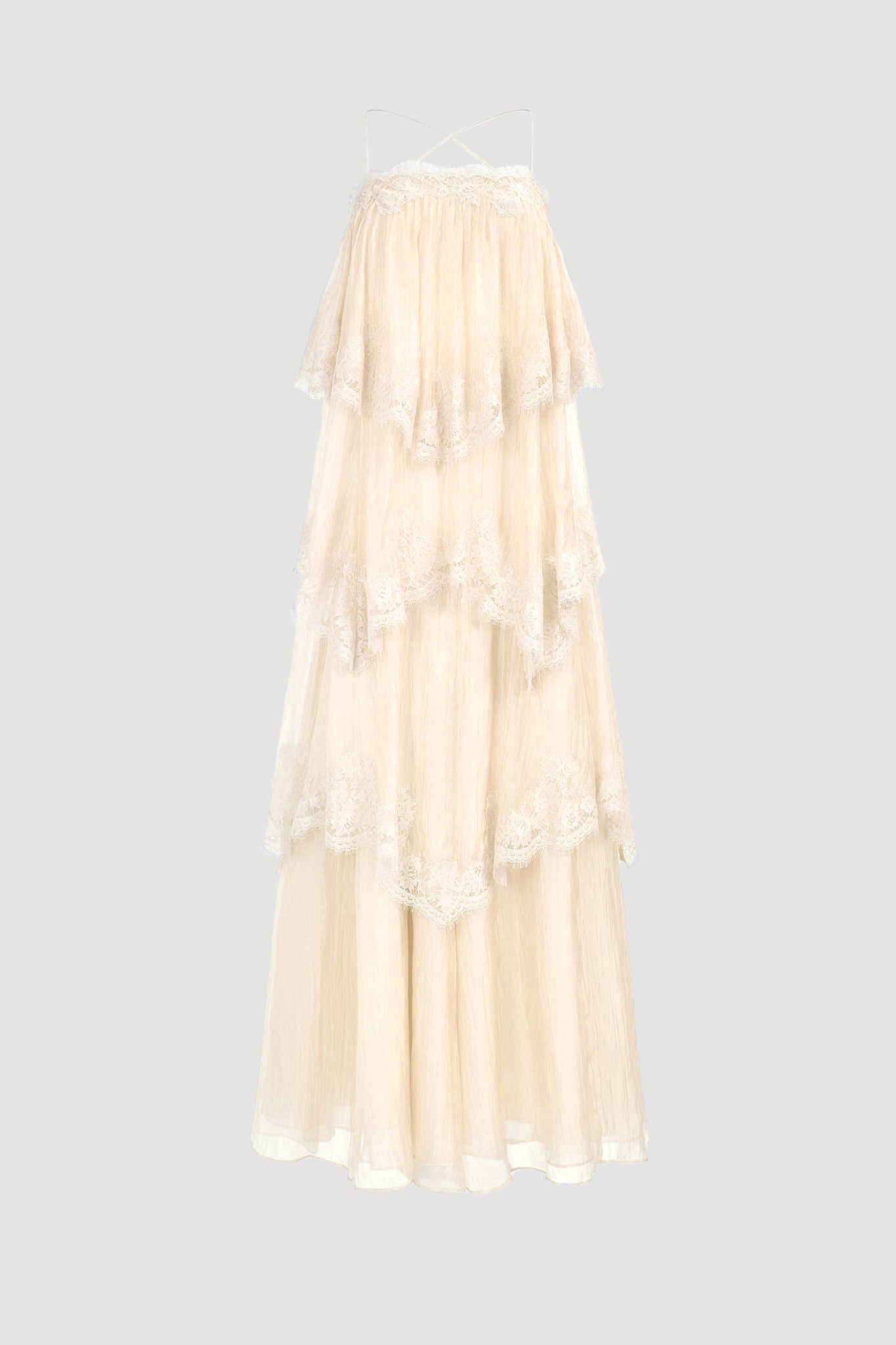 Lace Ruffle Slip Maxi Dress – JardinVue