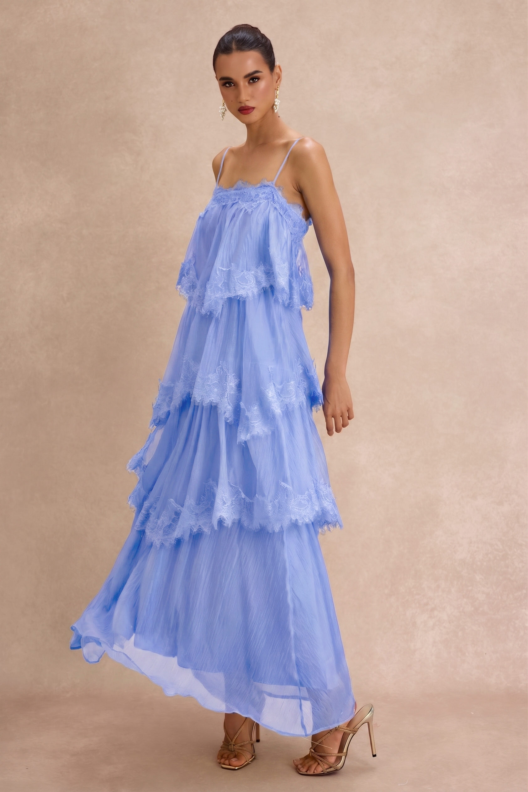 Lace Ruffle Slip Maxi Dress – JardinVue