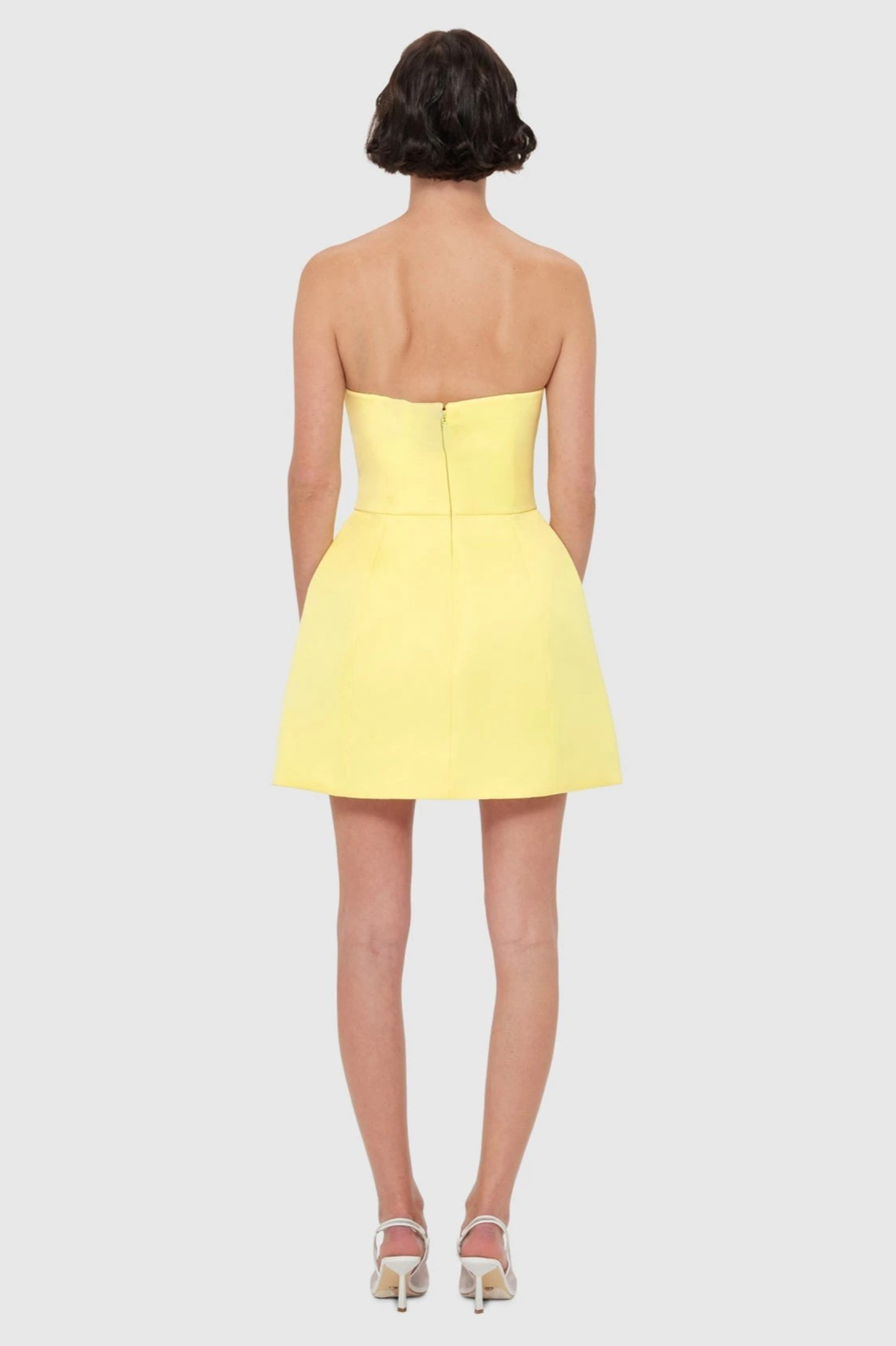 Appliquéd Strapless Mini Dress