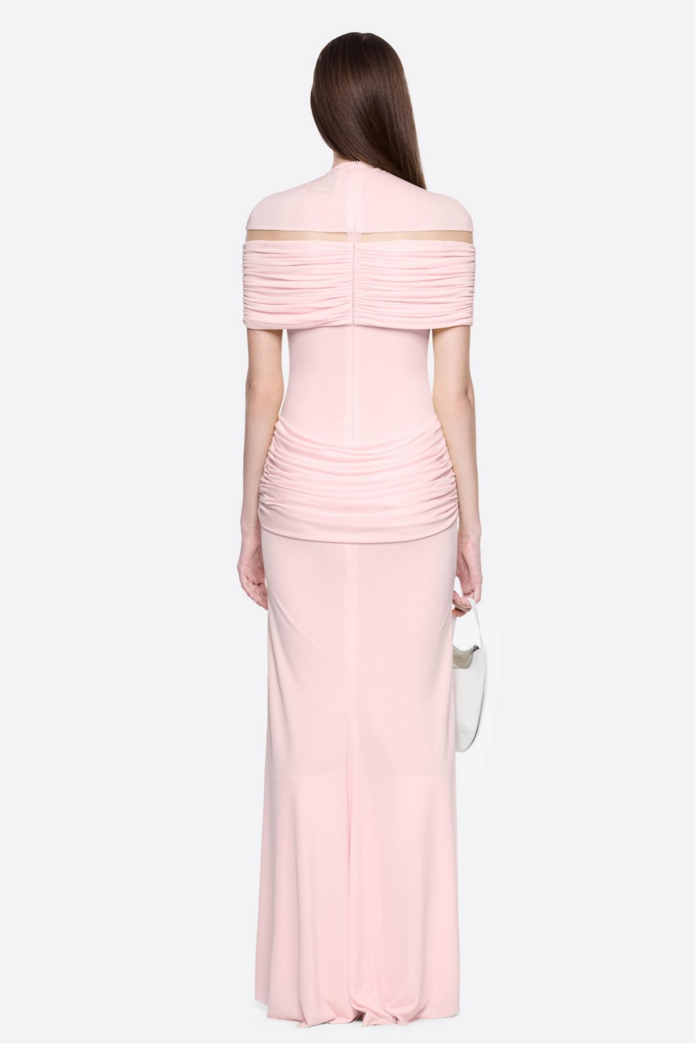 Solid Jersey Gathering Maxi Dress