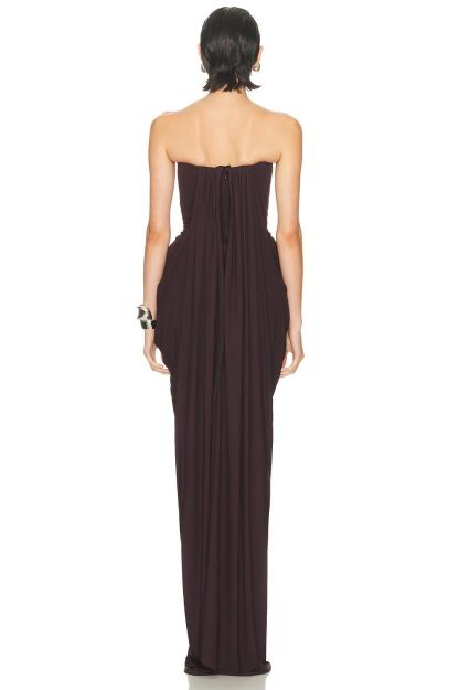 Solid Off-Shoulder Pleated Maxi Dress