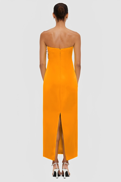 Appliquéd Round Neck Sleeveless Maxi Dress