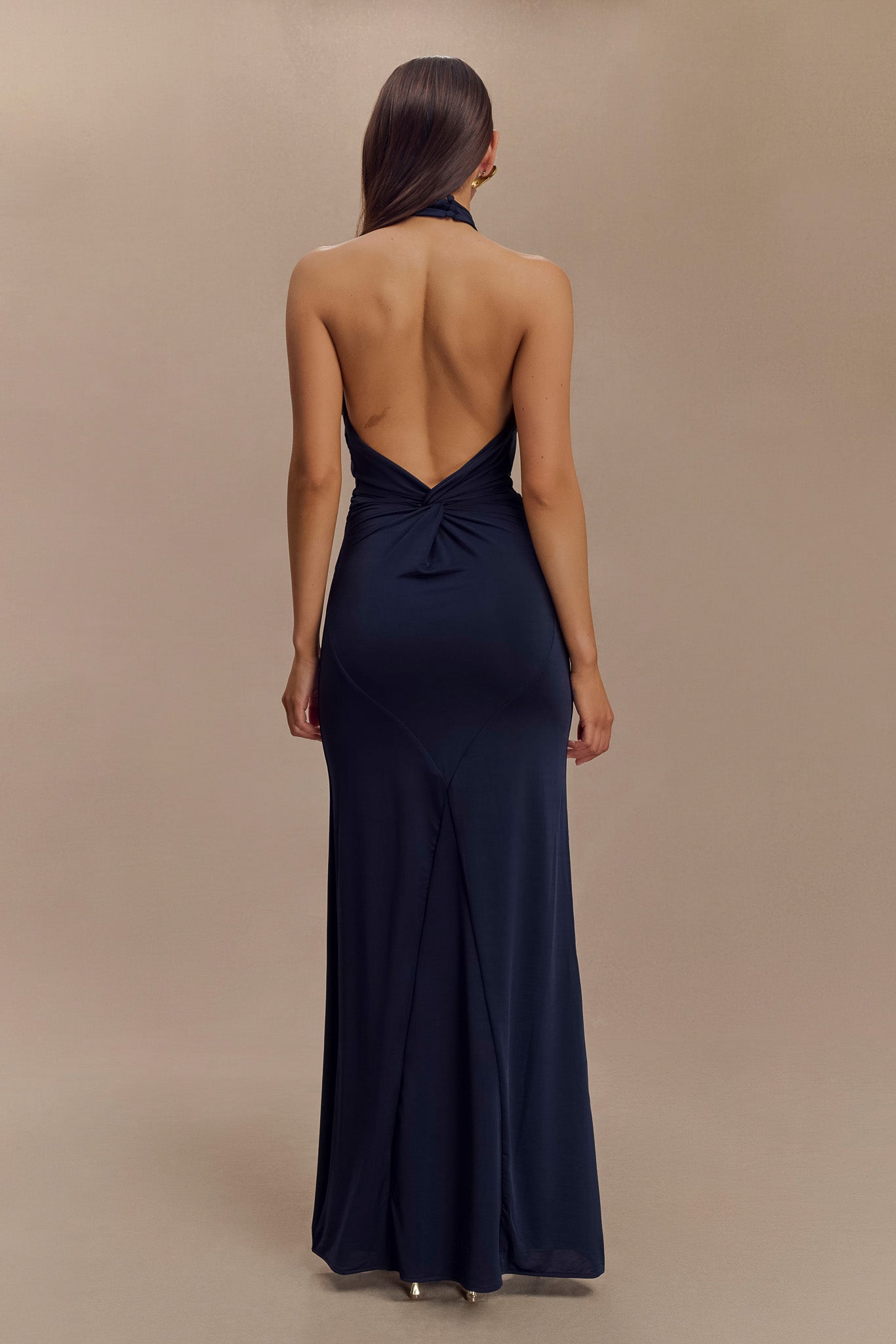 Halter Neck Sleeveless Bodycon Maxi Dress