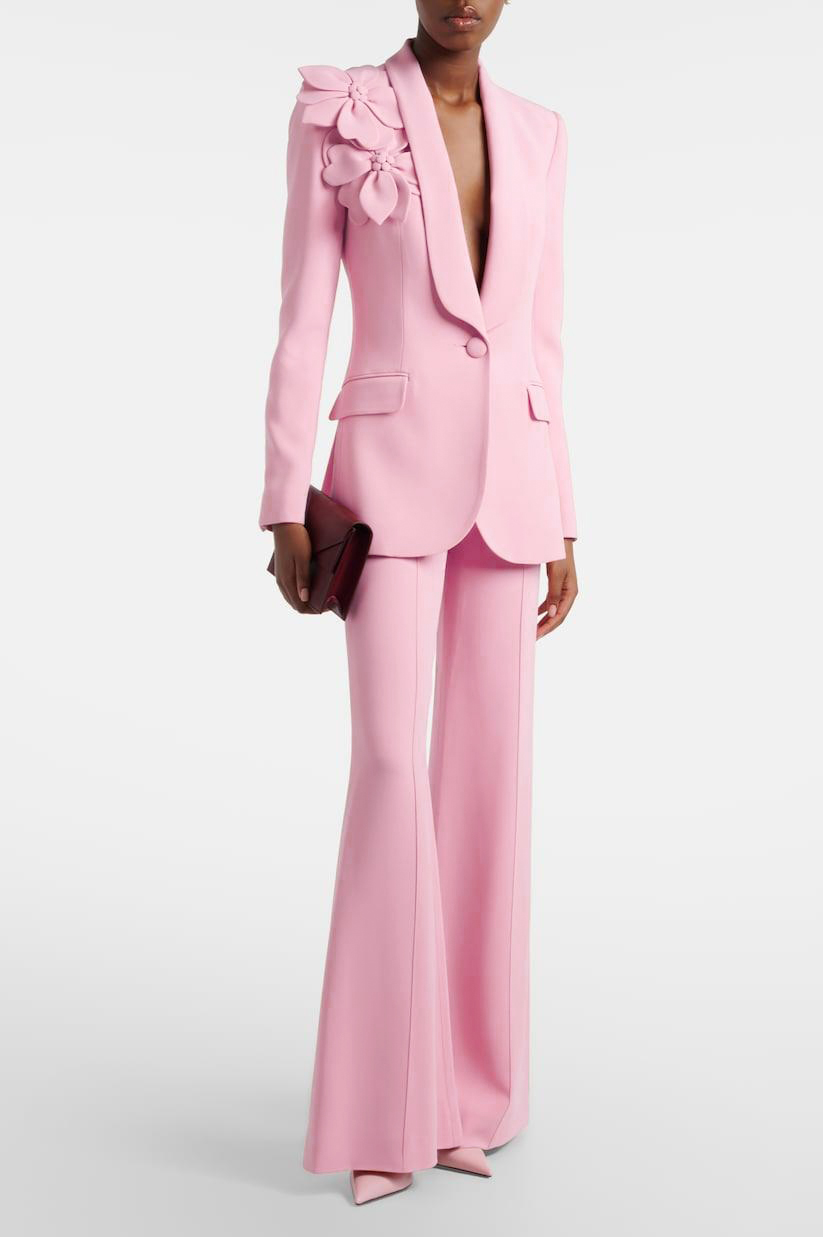 3D Flower Blazer & Pants Set