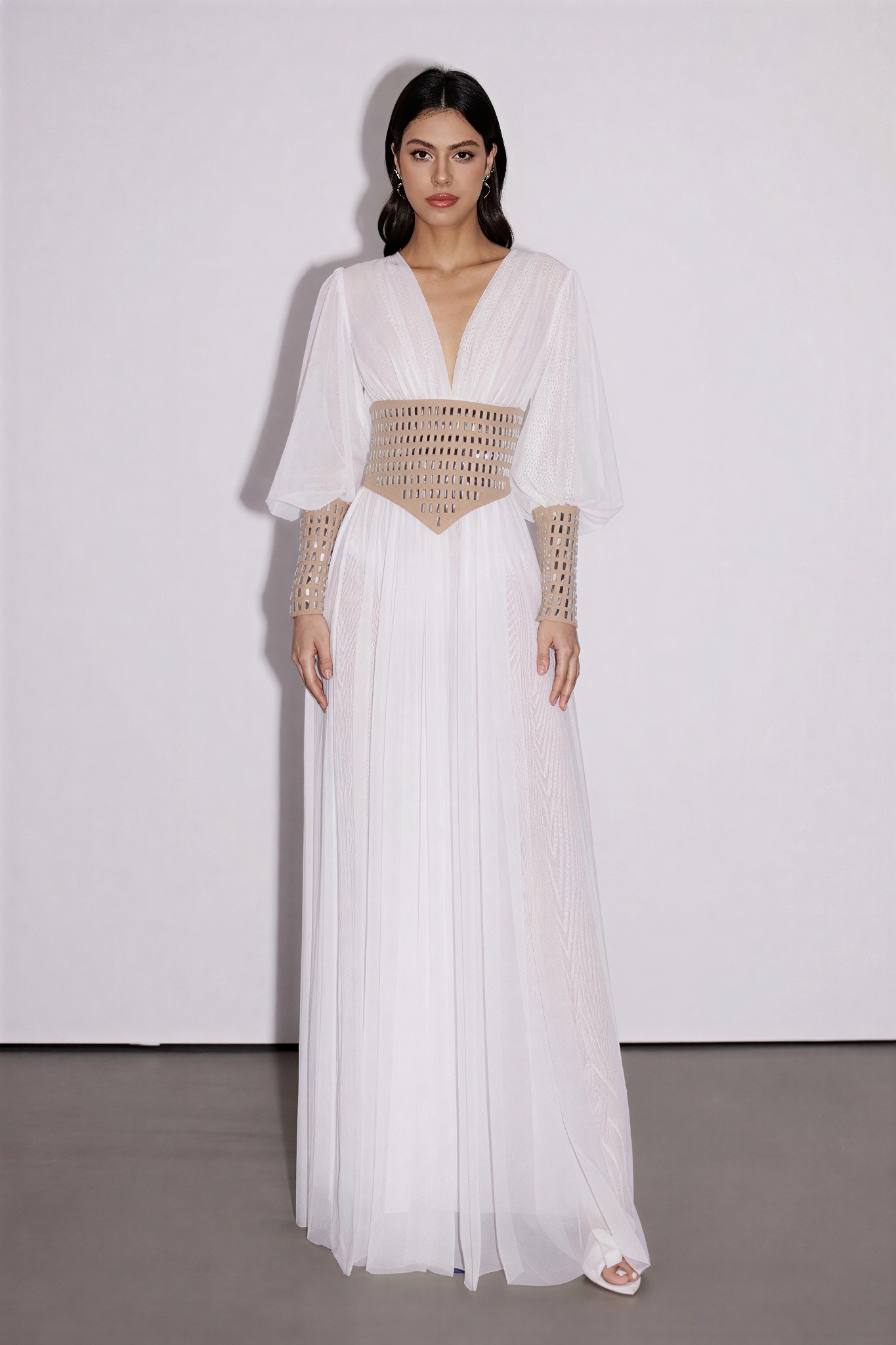 Crystal Mesh Maxi Dress