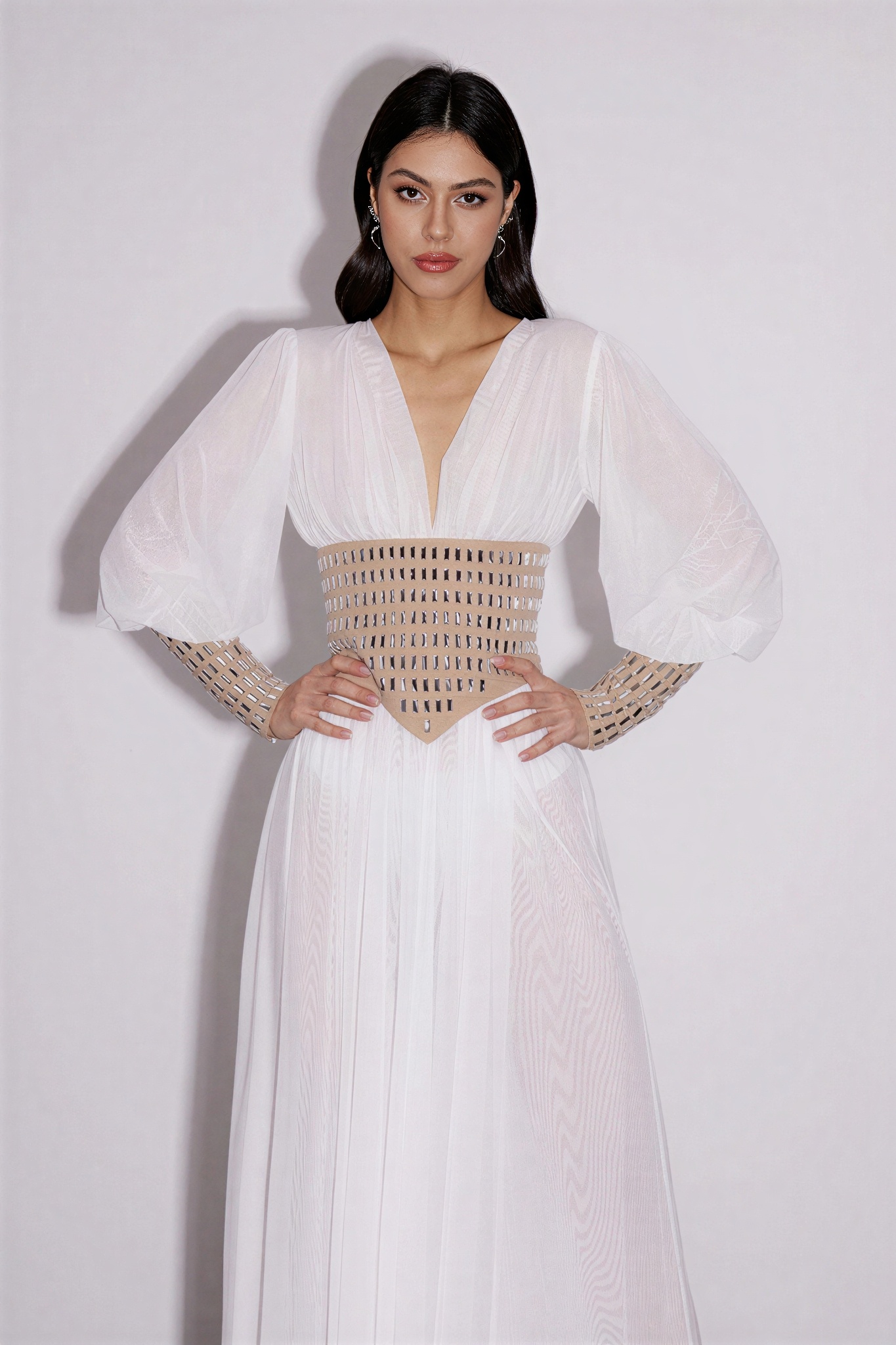 Crystal Mesh Maxi Dress