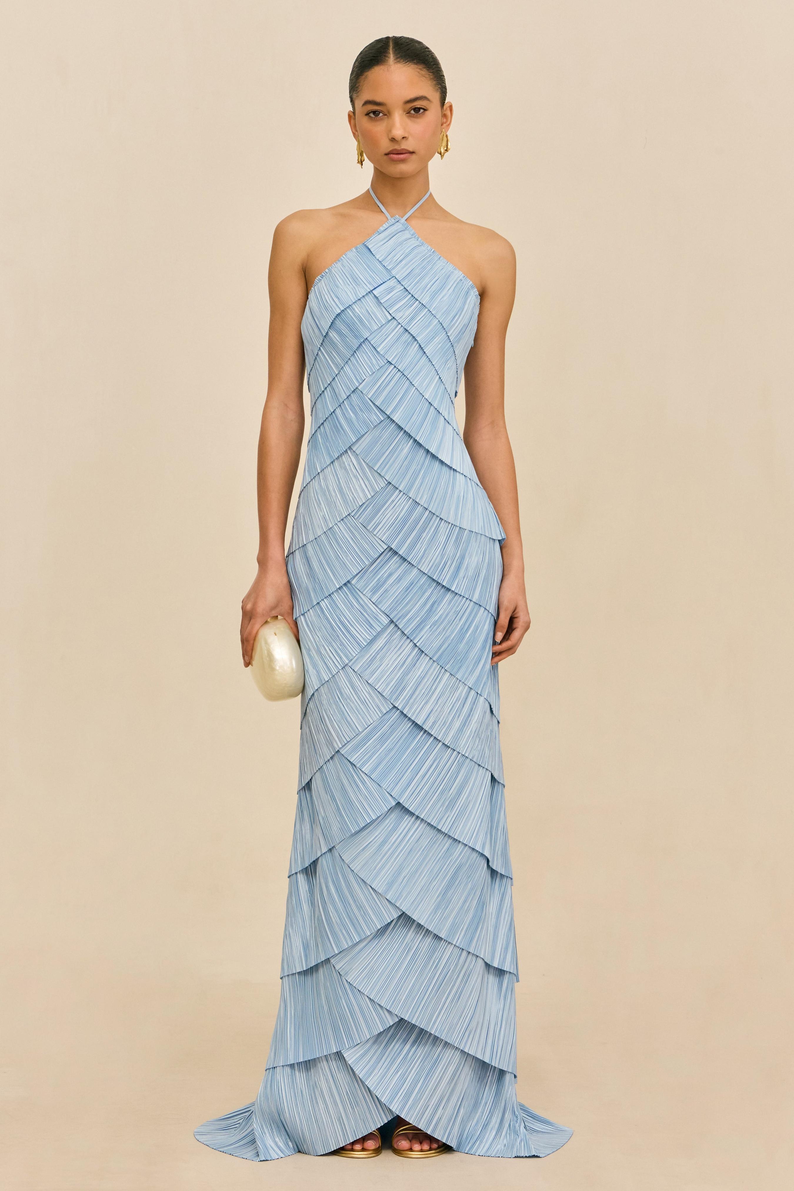 Sleeveless Backless Halter Neck Maxi Dress
