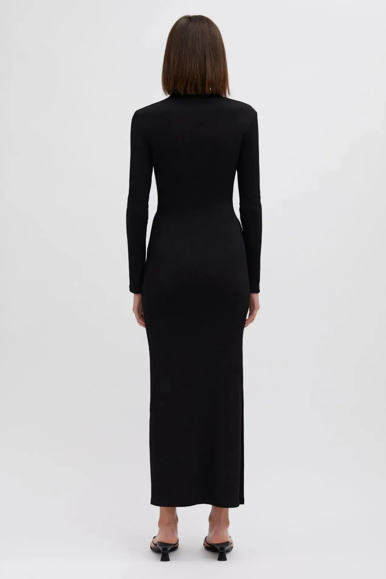 Cut-Out Metal Decorations Midi Dress