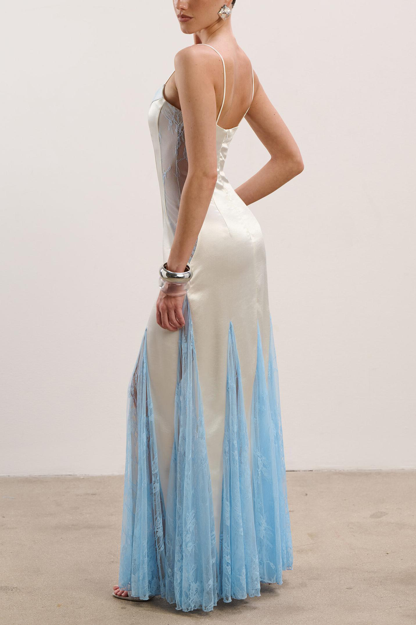 Slip Lace Splicing Maxi Dress