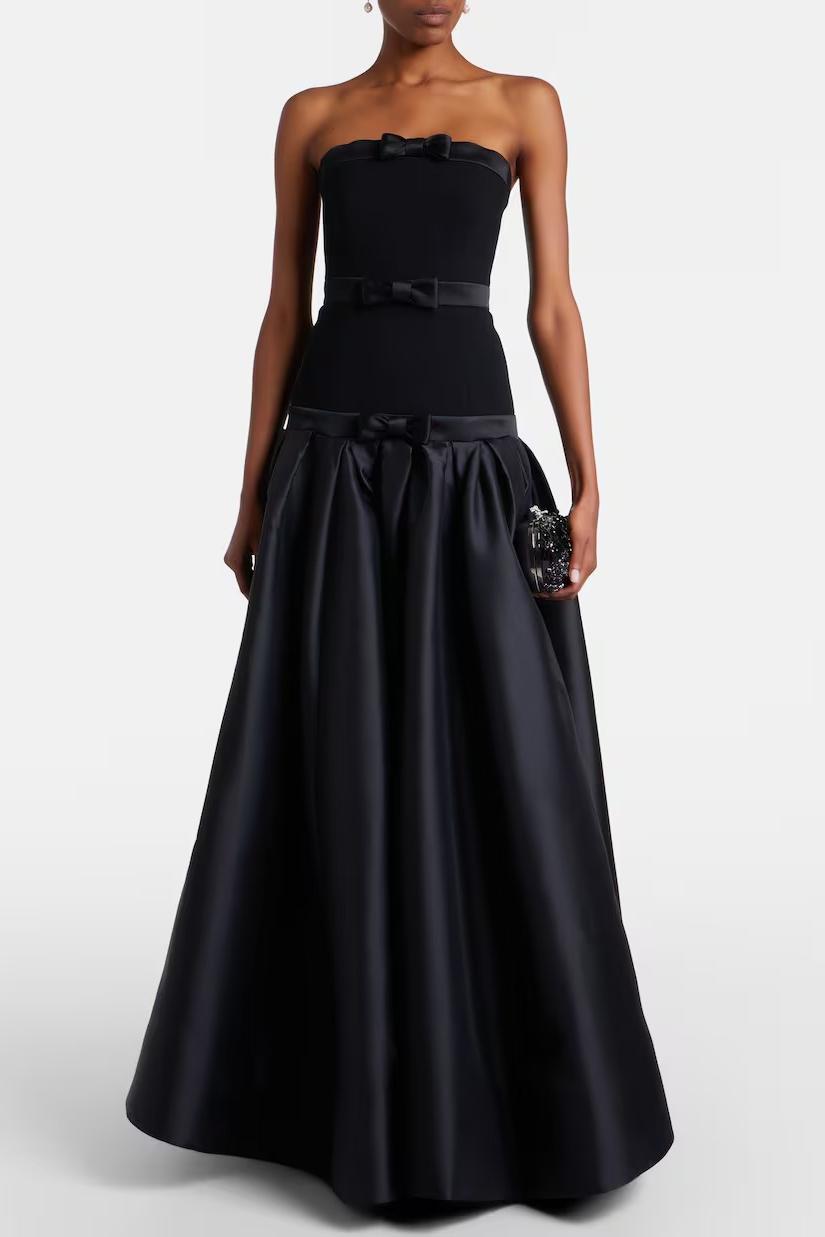 Bow Strapless Maxi Dress