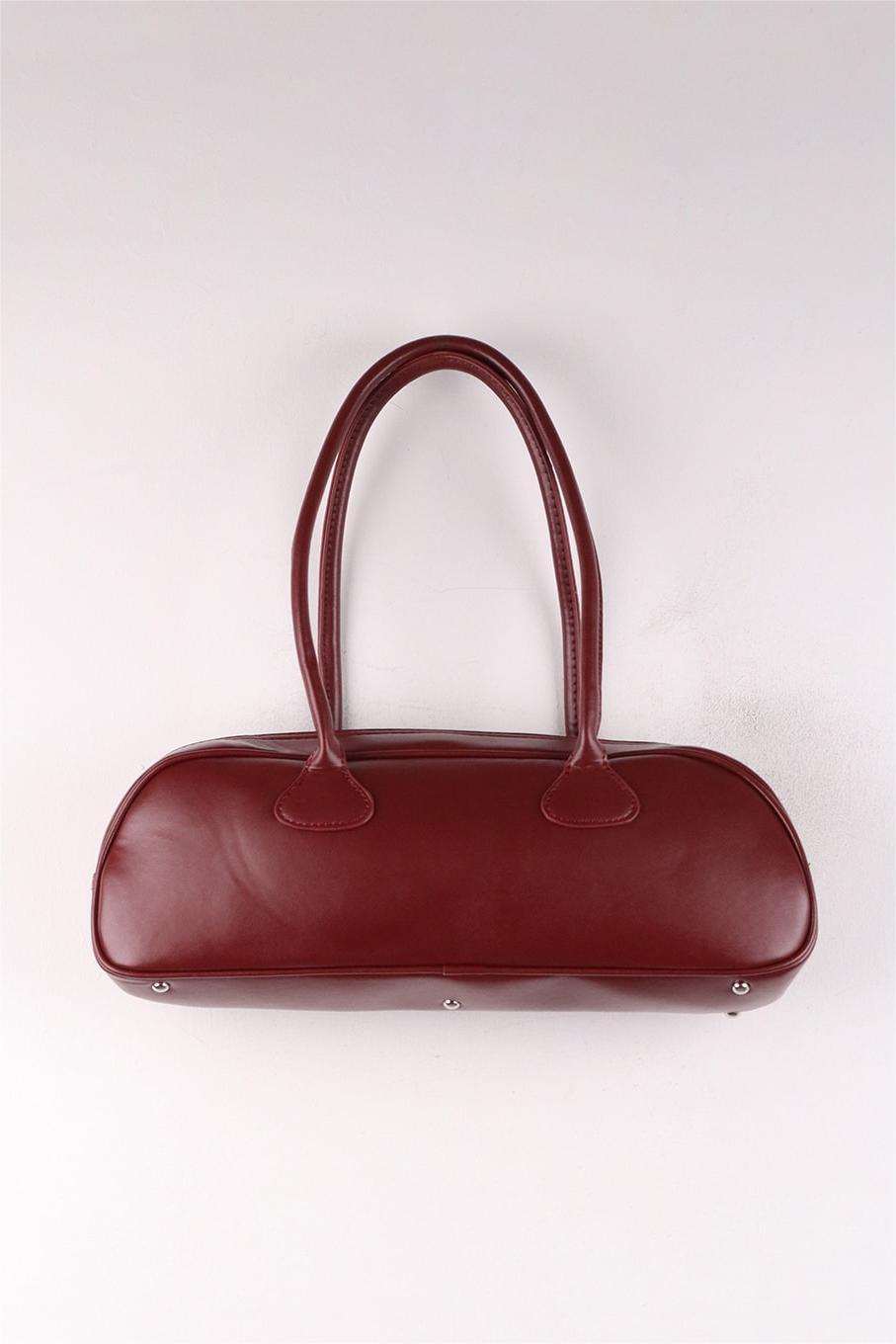 Solid Faux Leather Tote Clutches