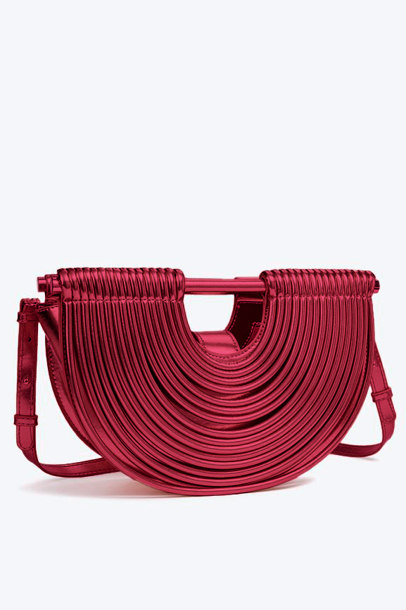 PU Semi-Circular Woven Bag