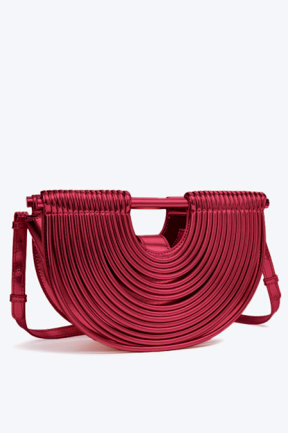 PU Semi-Circular Woven Bag