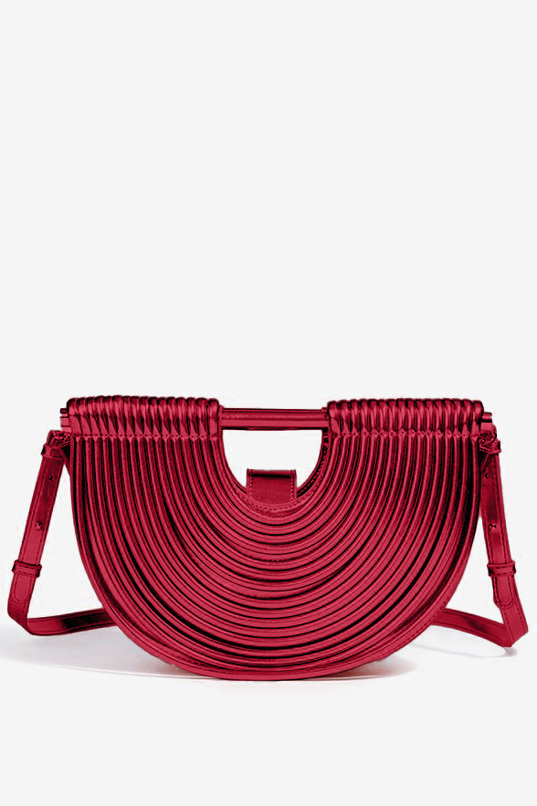 PU Semi-Circular Woven Bag