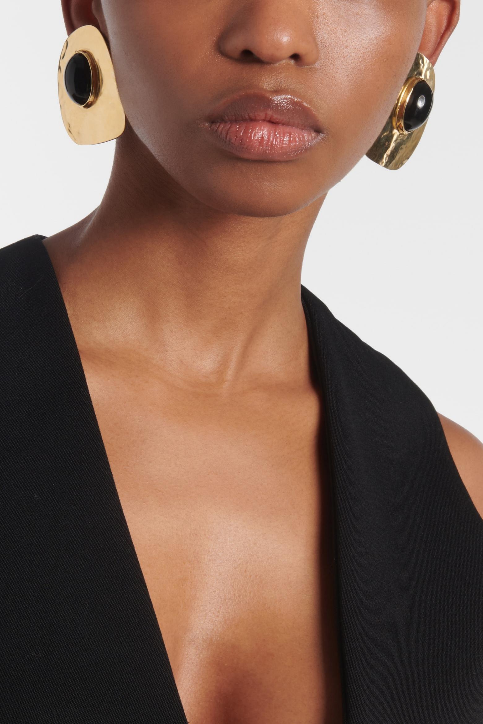 Vintage Irregular Shape Metal Earrings