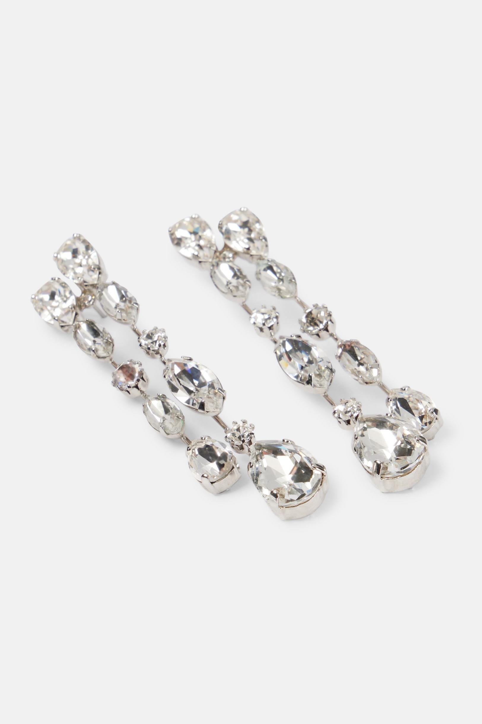 Crystal Embellished Drop Earrings