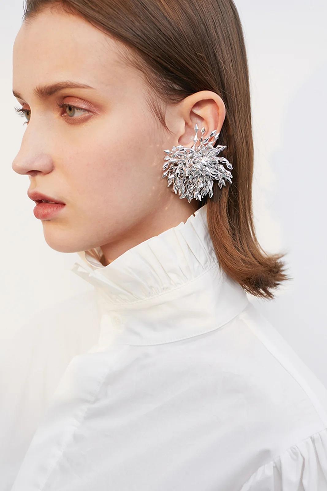 Crystal Cluster Statement Earrings