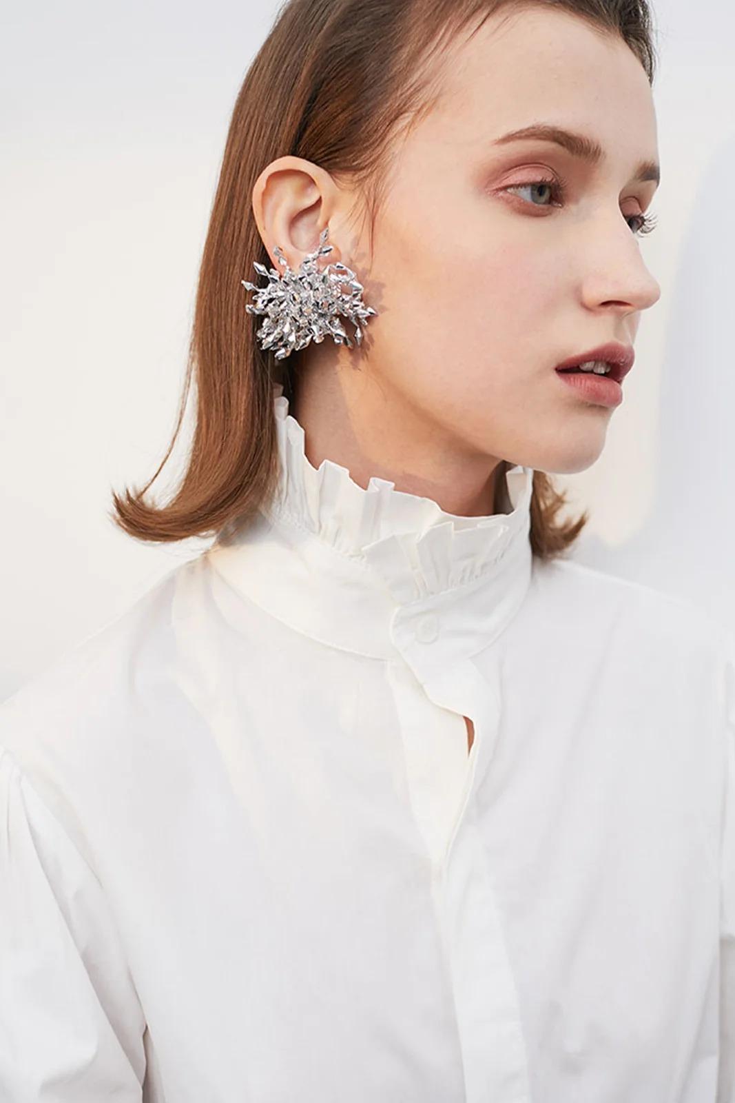 Crystal Cluster Statement Earrings