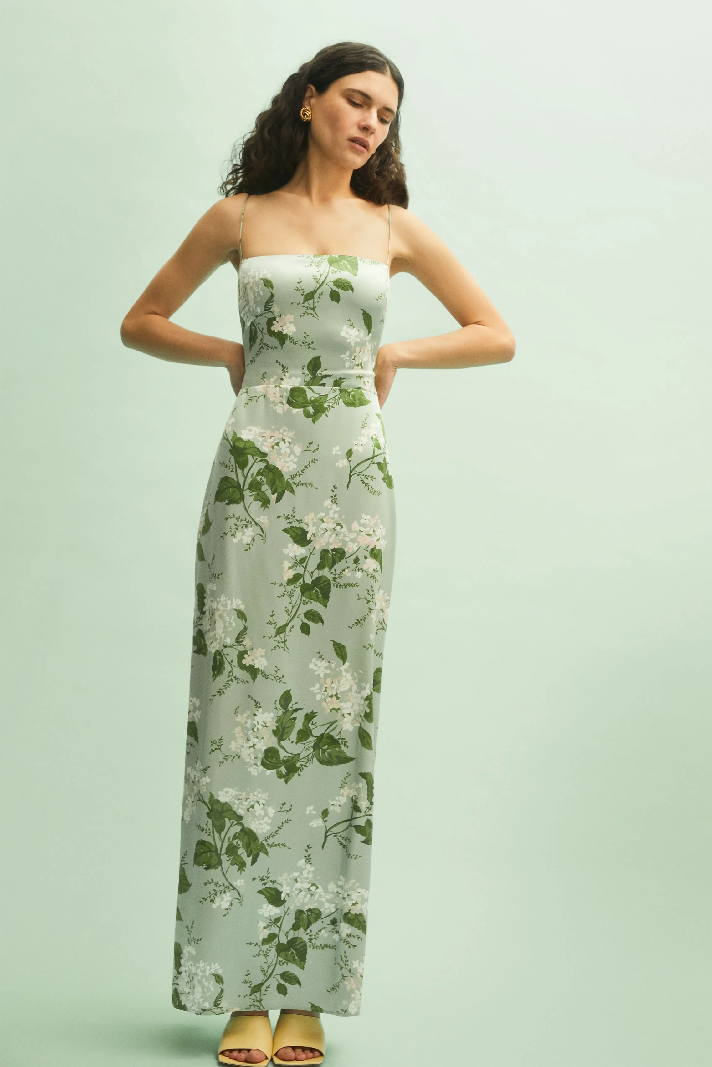 sachin and babi light blue dress Honey Couture RAYNE Emerald Green Silky Knot Feature Mermaid Formal Dr main image 0
