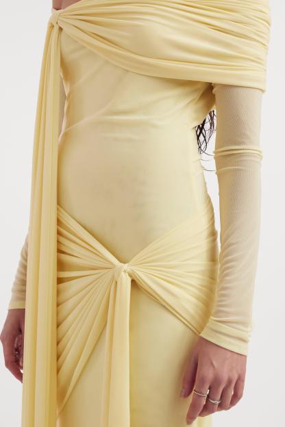 Solid Jersey Knotted Maxi Dress