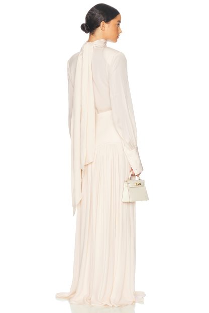 Solid Long Sleeve Top & Maxi Skirt Set